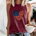 thumbnail image 2 of AnuirheiH 4th of July Tank Tops for Women American Flag Outfits Sleeveless Patriotic Shirts Women's Sleeveless Summer Sexy Casual Tops Regular Round-Neck Printing Sleeveless Vest Tops, 2 of 5