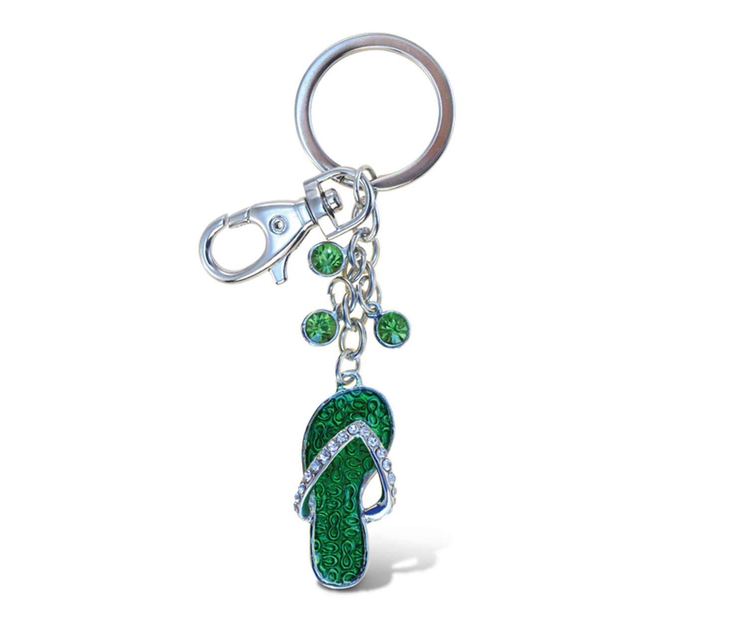 aqua79-green-flip-flop-keychain-silver-3d-sparkling-charm-rhinestones