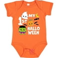 thumbnail image 3 of Inktastic My 1st Halloween with Ghost Monster and Pumpkin Boys or Girls Baby Bodysuit, 3 of 5