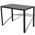 thumbnail image 2 of vidaXL 5/7 Piece Black White Dining Set Glass Table Artificial Leather Chairs, 2 of 6