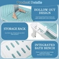 thumbnail image 5 of 51" Portable Folding Bathtub, Soaking Bath Tub for adult, Foldable Tub with Thermal Cover, Massage Roller, Hollow Hand Holes, Freestanding Large Collapsible Tub, 5 of 6