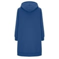thumbnail image 3 of idosla Women's Zip Up Long Hoodies Coat Oversized Long Sleeve Fleece Sweatshirts Casual Fall Fashion Jacket with Pockets (Blue, XL), 3 of 4