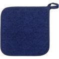 thumbnail image 3 of FFIY 100% Cotton Kitchen Everyday Basic Terry Pot Holder Heat Resistant Coaster Potholder for Cooking and Baking Set of 5 Grey Dark Blue Potholder Dark Blue Potholder, 3 of 8