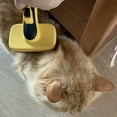 thumbnail image 3 of AIITLE Pet Self Cleaning Slicker Brush Profession Grooming Tool for Dogs and Cats Gently Removes Loose Undercoat,Shedding Mats and Tangled Hair, Dander, Dirt Yellow L, 3 of 7