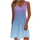 thumbnail image 1 of Vestido Largo de Manga Larga para las Mujeres Cuello en V Plisado Impresión sin Posicionamiento con Tela Elástica, Vestido Casual de Cintura Elástica para Uso Diario Y de Playa, 1 of 6