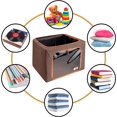 thumbnail image 3 of Sorbus Stackable Storage Bins, Fabric Organizer Bags with Window and Handles for Kids and Adults, 2Pk, Brown, 3 of 7