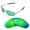 Emerald Mirror Coated - Polarized, variant on Walleva Black Polarized Replacement Lenses for Oakley Whisker Sunglasses