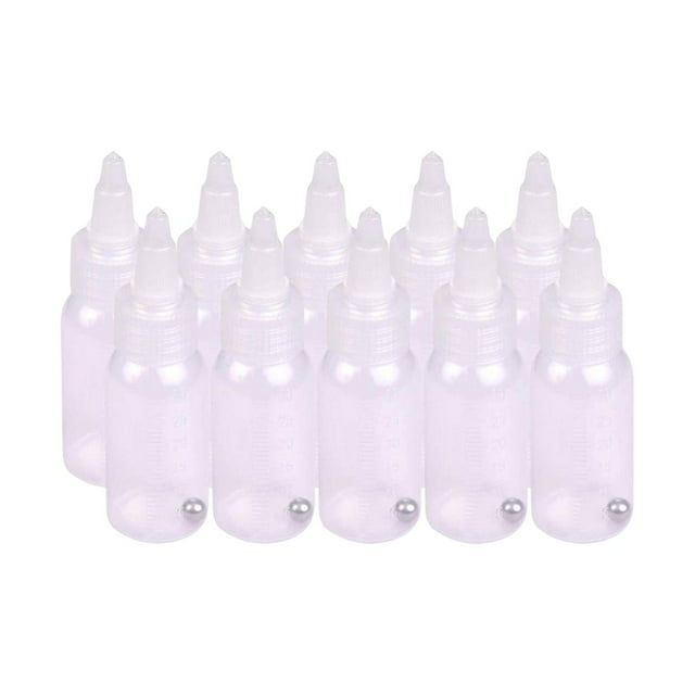 Botella Vacía de Pintura Salvador 10 Piezas 30 Ml con Cuenta de Mezcla