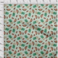 thumbnail image 4 of oneOone Rayon Dusty Green Fabric Tropical Fruits With Chevron Craft Projects Decor Fabric Printed By The Yard 56 Inch Wide, 4 of 4