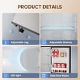 thumbnail image 6 of Upstreman 4.0 Cu.ft Mini Fridge with Freezer, 2 Door Compact Fridge Samll Bottom Freezer Refrigerators with 5 Settings Temperature, Stainless Steel BM40, 6 of 10