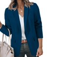 thumbnail image 6 of Mifsaly Womens Blazers for Work Casual Single Button Long Sleeve Suit Jackets Lightweight Business Casual Office Professional Blazer Navy,S, 6 of 6