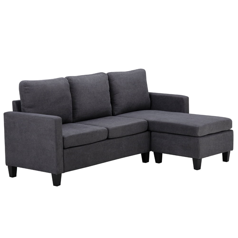 Lowestbest L-Shaped Double Chaise Longue Combination Sofa (Dark Grey) Lowestbest L-Shaped Double Chaise Longue Combination Sofa (Dark Grey)