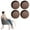 Brown, variant on 4Pcs 2" Round Furniture Rubber Castor Cups,Non Slip Chair Leg Pads Round Sofa Stoppers Heavy Duty Furniture Feet Protectors Anti Skid Bed Stopper Anti Slide Gripper for Wooden Floors Tables Wardrobes