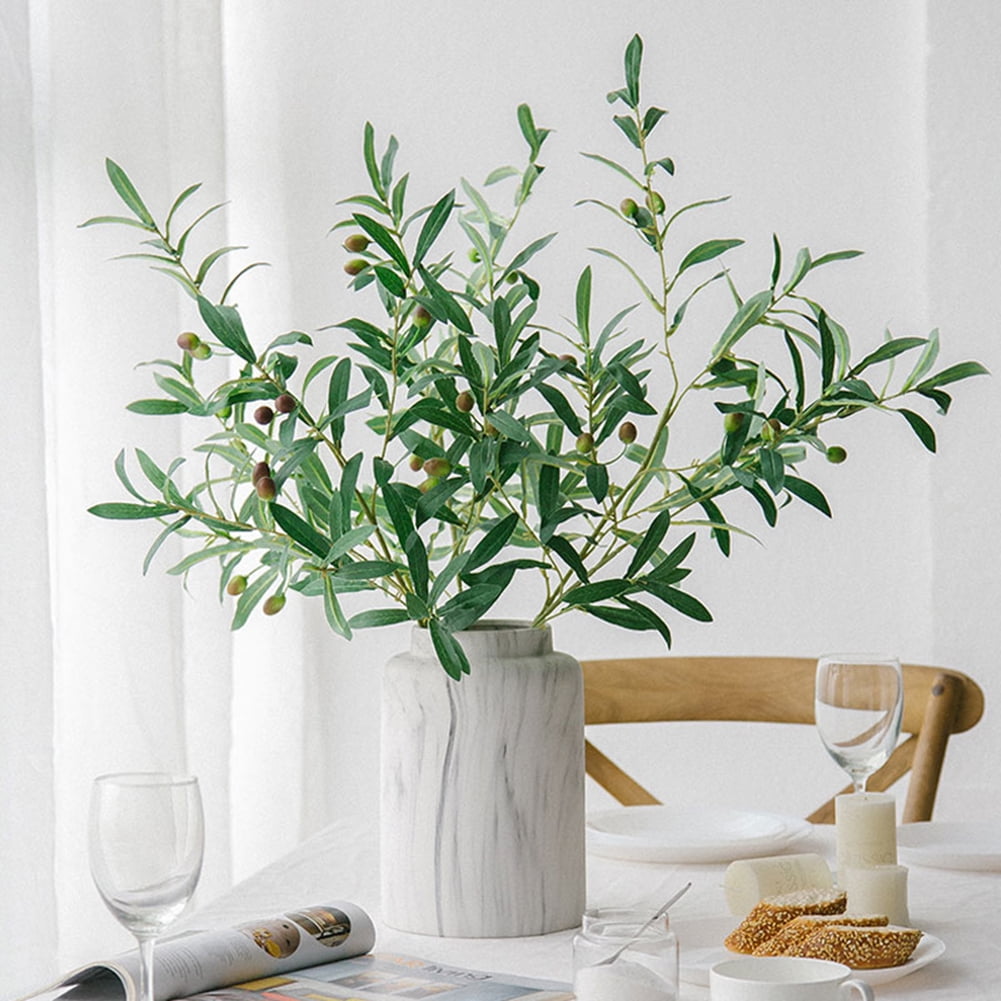 Artificial Olive Tree Plant Greenary In an Orange Pot 90 cm for Home or Office 