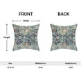 thumbnail image 2 of Boho Pillow Covers 18x18 Set of 2 Blue Vintage Retro Decorative Throw Pillow Outdoor Linen Square Farmhouse Decor Cushion Cover for Home Couch Sofa, 2 of 13