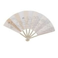 thumbnail image 4 of Papel de mano, abanico plegable, abanico plegable de bambú, abanico plegable en blanco verano, 4 of 9