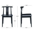 thumbnail image 2 of Joyyskill Wood Dining Room Chairs Set of 2, Mid Century Modern Kitchen Chairs Wishbone Chair with Curved Back Armless Accent Chair, Black, 2 of 5