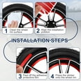 thumbnail image 5 of Uxcell 20pcs Car Wheel Reflective Decorative Strip Night Safety Warning Stickers (Bright Blue)- Warning & Decoration, for Generally Cars Trucks Motors Bicycles, Self Adhesive, 5 of 7