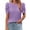 *Purple, variant on ClodeEU Women Puff Short Sleeve Round Neck Boho Blouse,Fashion Tunic Shirts Summer Tee Hot Pink,Womens Plus L