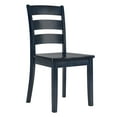 thumbnail image 4 of Lexington 5-Piece Wood Dining Round Table and 4 Ladder Back Chairs, Dark Denim, 4 of 6