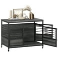 thumbnail image 2 of Uforic 39.4 Inch Dog Crate Furniture with Wheels,Wooden Dog Kennel for Dogs - Gray, 2 of 8