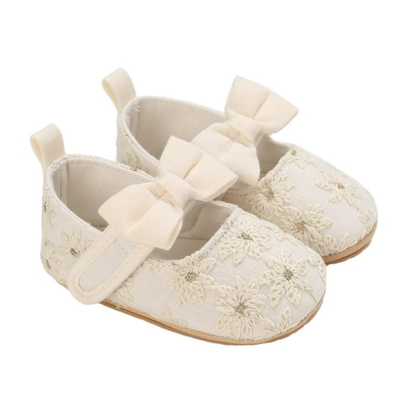 Meresysid Toddler Kids Newborn Infant First Walkers Shoes Infant Non Slip Soft Sole Flat Lazy Loafers Beige