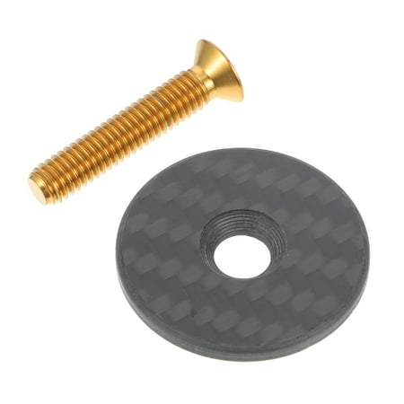 

1 Set Bike Bowl Cover Titanium Alloy Front Fork Handle Stem Cover Mountain Road Fixed Gear Bike Screw for Bike Outdoor Decor (Co