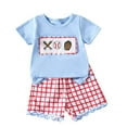 thumbnail image 1 of Odeerbi 3M-3Y Niños Niñas Conjuntos de Verano Estampado Algodón Manga Corta T-Conjunto de Dos Piezas, 1 of 8