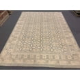 thumbnail image 4 of Soft Light Blue Oushak 9X12 Handmade Wool Rug # 11584, 4 of 11