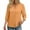 #481-Yellow, variant on Warop 3/4 Length Sleeve Womens Tops Solid Hollow Out V-Neck Blouses Summer Casual Business Shirts