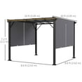 thumbnail image 3 of Outsunny 10' x 10' Retractable Pergola Canopy for Backyard, Garden, Grey, 3 of 10