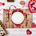 thumbnail image 5 of 6 Pack Happy Valentine''s Day Placemats Heart Patterned Table Mats 12 x 18 Inch Wood Prints Heat Resistant Table Mats Non-Slip Washable Mats Decoration for Home Kitchen Dining Wedding Party, 5 of 5