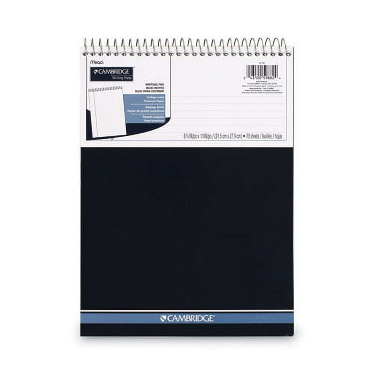 Stiff-Back Wire Bound Notepad, Medium/College Rule, Navy Cover, 70 White 8.5 x 11.5 Sheets Stiff-Back Wire Bound Notepad, Medium/College Rule, Navy Cover, 70 White 8.5 x 11.5 Sheets