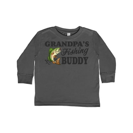 

Inktastic Grandpa s Fishing Buddy Gift Toddler Boy Girl Long Sleeve T-Shirt