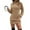Khaki, variant on Womens Sweater Dress Short Sleeve Autumn and Winter Woolen Dress 2023 Fashio Loose Relaxed Knitted Dress Sweater Dress for Women Khaki Size M