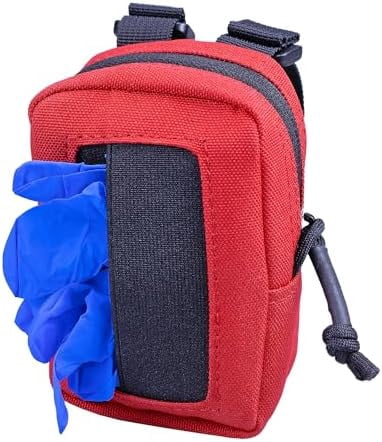 Disposable Glove Pouch Easy Access, Latex Gloves Pouch MOLLE Mounted for First Responders Duty Belt Backpack