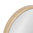 thumbnail image 4 of Kate and Laurel Travis Modern Tabletop Mirror, 17 x 21, Natural Poplar. Decorative Freestanding Wood Mirror with Round Surface and Open Capsule Shaped Tray Base, 4 of 9