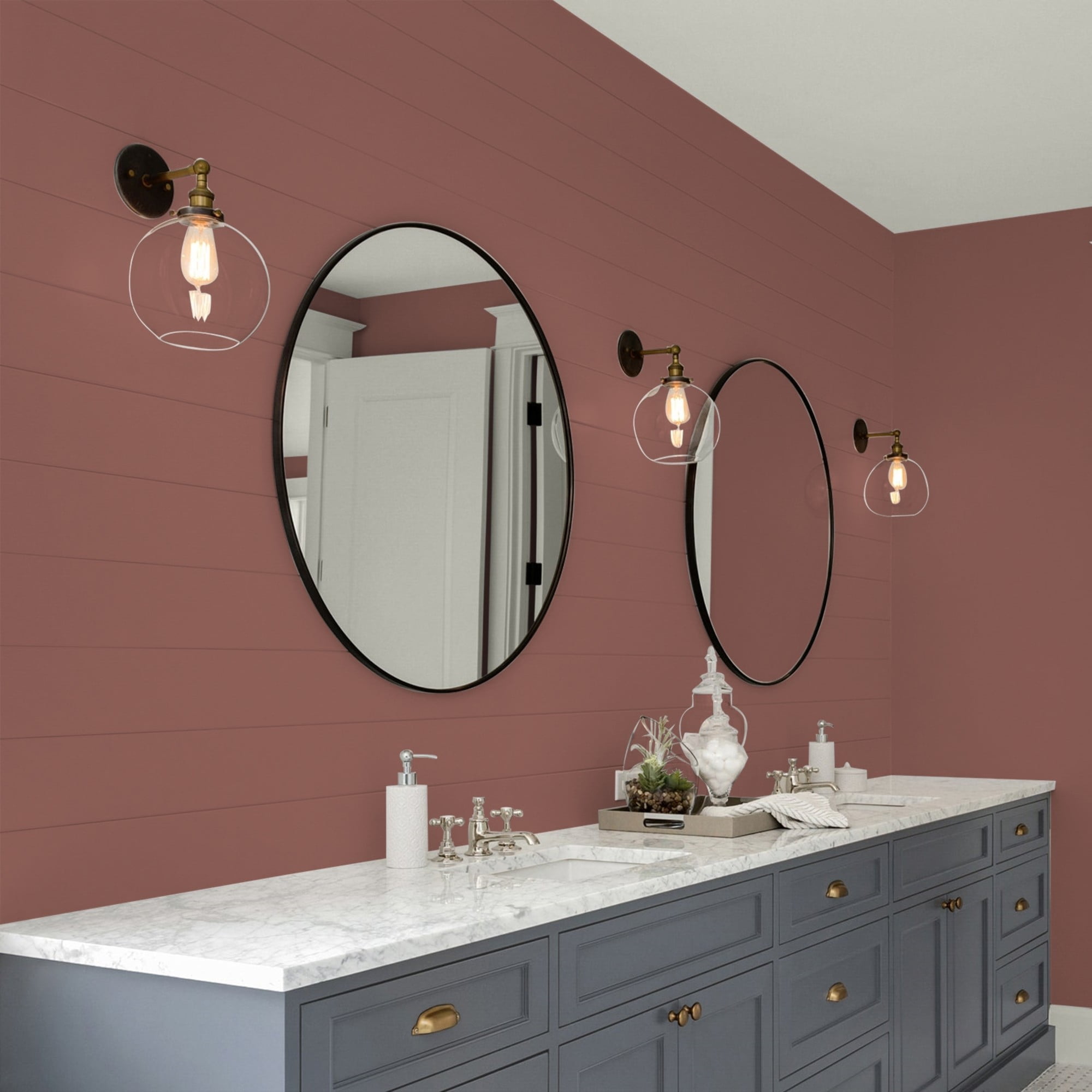 Glidden HEP Raspberry Truffle / Red, Eggshell Interior Paint with Primer, 1 Gallon