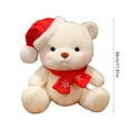 thumbnail image 3 of WEGFTDUOP Christmas Jointed Bear Doll - White Cotton Plush Toy, 30x25x15cm, Sleeping Pose, Festive Gift & Home Decor (0.57lb), 3 of 6