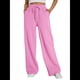 thumbnail image 3 of Pantalones Deportivos de Pierna para Mujer, de Cintura Alta, Holgados, con Cordón y Bolsillos Rosa XL, 3 of 8