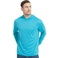 thumbnail image 5 of ProtectX 2-Pack High Visibility Lightweight Long Sleeve Hoodie, Sun Protection UPF 50+ Quick-Dry, SPF UV Shirt, Active Wear - Turquoise, 2X-Large, 5 of 10