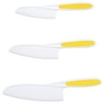 thumbnail image 1 of tredstone Fruits Slicer Plastic Kids Vegetable Cakes Cutlery Bread Lettuce Salad Cooking Tableware, Yellow, 3Pcs, 1 of 8