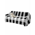 thumbnail image 2 of Black White Plaid Sofa Covers for 2-3 Cushion Couch L-Shaped Sectional, Spring Farmhouse Buffalo Checkered Washable Sofa Covers Slipcover for Living Room Furniture, Couch Cover Blanket 71"x134", 2 of 9
