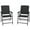 Black, variant on Outsunny Outdoor Wicker Dining Chair Rattan Foldable Chair Set of 2 Brown