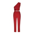 thumbnail image 6 of 2 Piece Sets for Women Casual Women's Spring Outfits Clothing Set Female V-Neck Sleeveless Tops Pants Sets Trousers Pant Style S_686 Women's Tracksuits Red S, 6 of 8