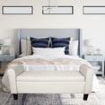 thumbnail image 2 of Fionafurn Flax End of Bed Storage Ottoman Bench,19.7" D x 51.2" W x 20.5" H, Creamy White, 2 of 8
