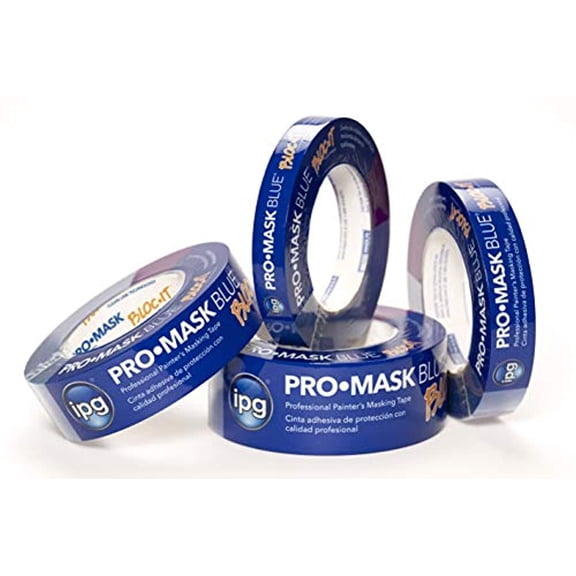 IPG ProMask Blue with BLOC-It, Premium 14-Day Masking Tape, 1.88" x 60 yd, Blue, (Single Roll)