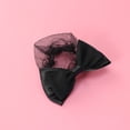 thumbnail image 4 of 2 piezas elástico moño lazo tocado pelo redecilla pasador de red accesorios de clip de malla para dama mujer oficina de baile (negro), 4 of 8