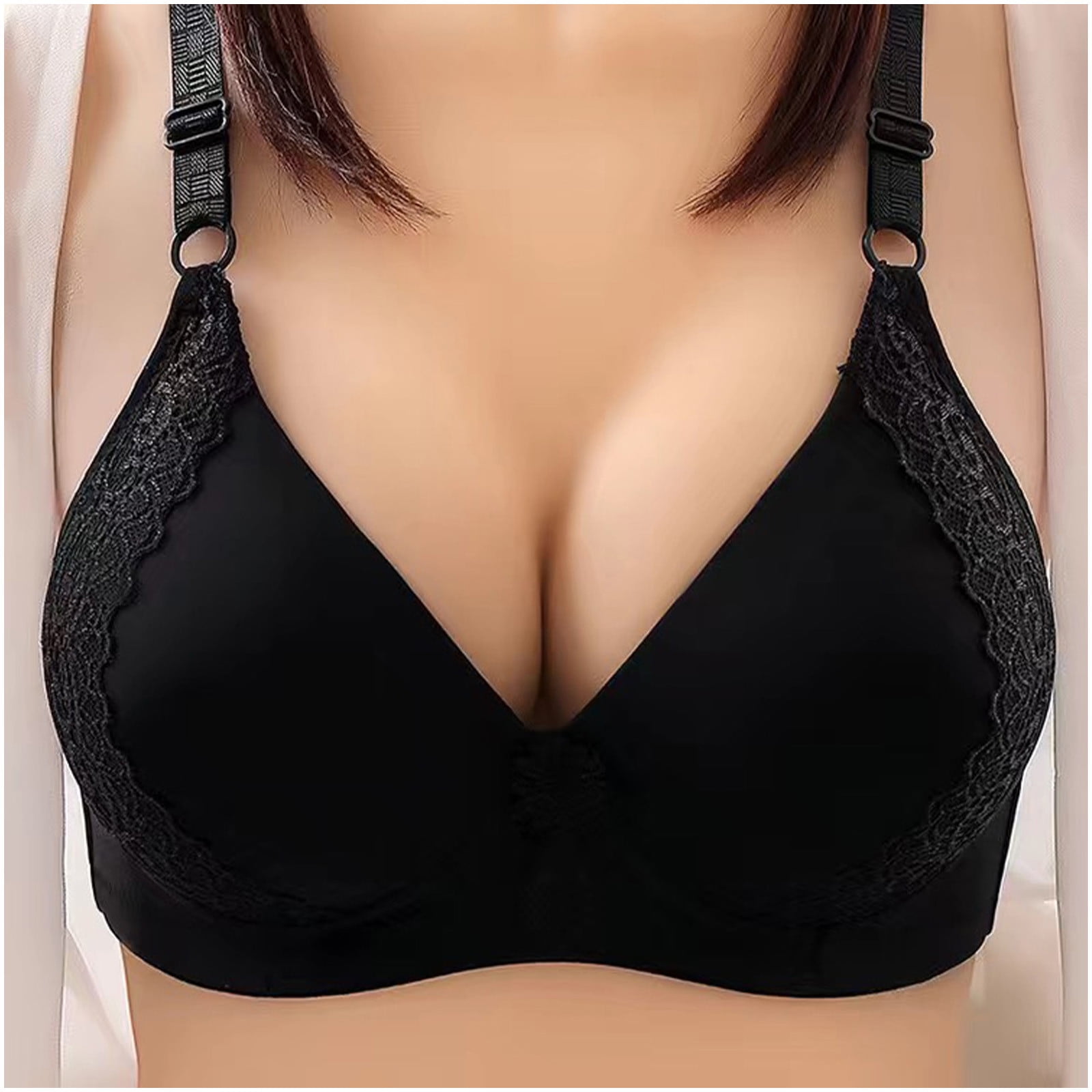 Lopecy-Sta Women's Thin Large Size Breathable Gathered Underwear Women's  Non-steel Bra Daily Bra Deals Clearance Bras for Women Push Up Bras for  Women