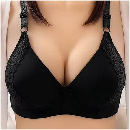

YANHAIGONG Women s Thin Large Size Breathable Gathered Underwear Women s Non-steel Bra Daily Bra True Bras For Women